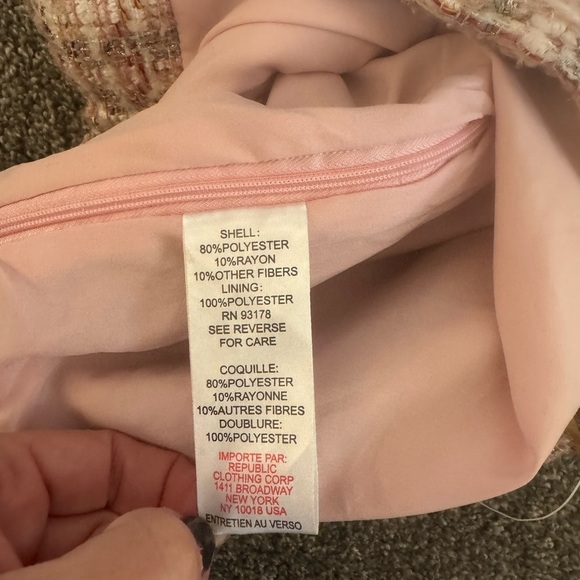 Women’s House of Harlow 1960 tweed mini skirt with faux pearl/crystal buttons M - Picture 4 of 4